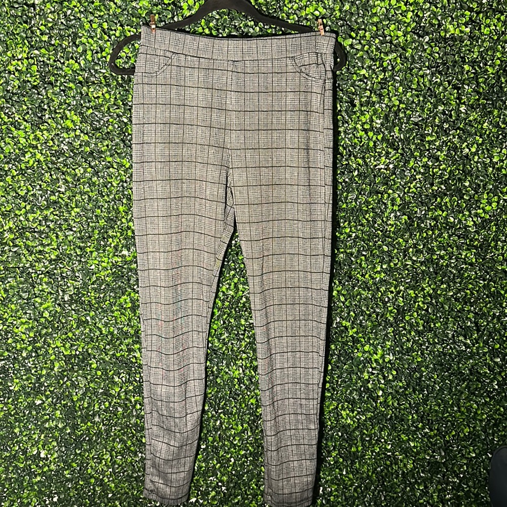 Knit Grey& Black Plaid Bottoms